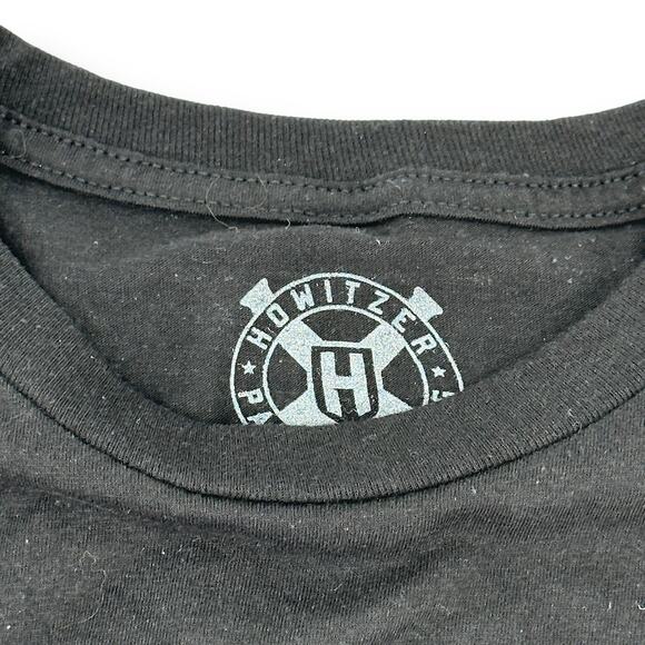 Howitzer Logo Patriotic USA Flag T Shirt Mens Size XL Black Short Sleeve - Picture 4 of 4